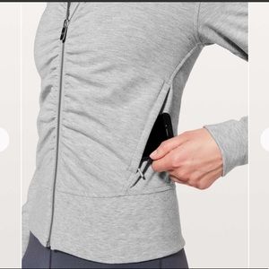 Lululemon RARE Gather Up Jacket in Heather Grey Sea Salt